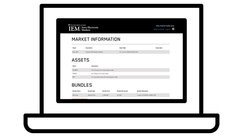 Iowa Electronic Markets Market Information (Laptop)